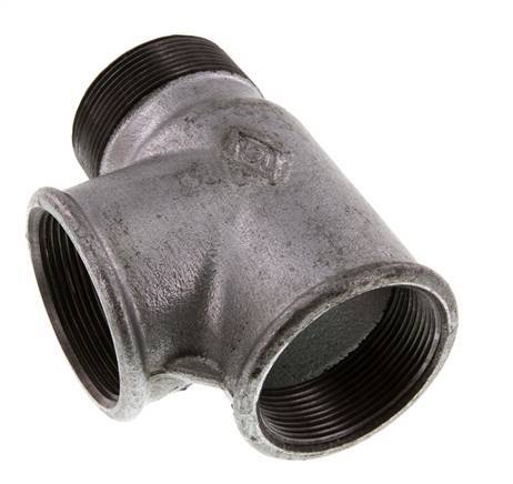 R 2'' x Rp 2'' M/F Fundición zincada Tee 25 Bar