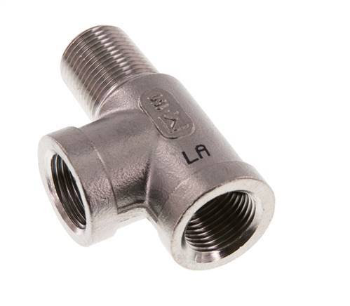 R 3/8'' x Rp 3/8'' M/F T de acero inoxidable 16 Bar