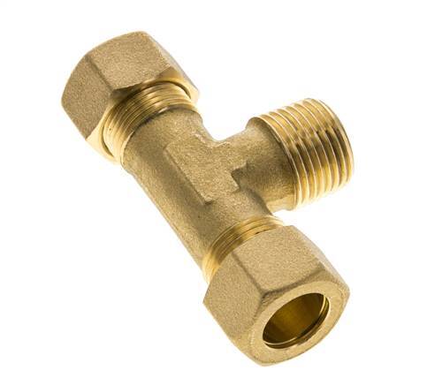 R 1/2'' Macho x 15mm Racor de compresión en T de latón 82 Bar DIN EN 1254-2