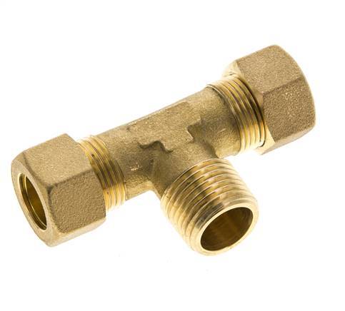 R 1/2'' Macho x 15mm Racor de compresión en T de latón 82 Bar DIN EN 1254-2