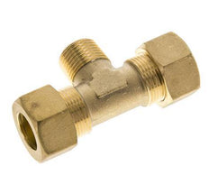 R 1/2'' Macho x 18mm Racor de compresión en T de latón 67 Bar DIN EN 1254-2