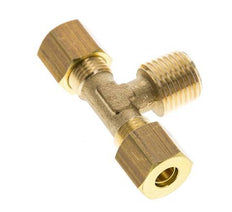 R 1/4'' Macho x 6mm Racor de compresión en T de latón 150 Bar DIN EN 1254-2
