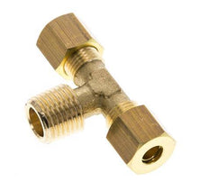 R 1/4'' Macho x 6mm Racor de compresión en T de latón 150 Bar DIN EN 1254-2