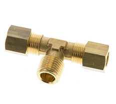 R 1/4'' Macho x 8mm Racor de compresión en T de latón 135 Bar DIN EN 1254-2