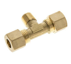 R 1/4'' Macho x 10mm Racor de compresión en T de latón 95 Bar DIN EN 1254-2