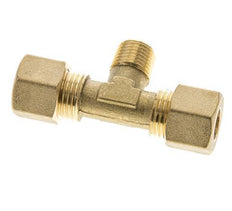 R 1/4'' Macho x 10mm Racor de compresión en T de latón 95 Bar DIN EN 1254-2