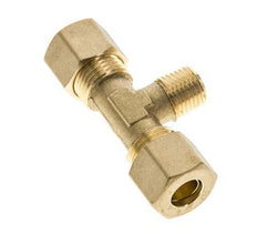 R 1/4'' Macho x 10mm Racor de compresión en T de latón 95 Bar DIN EN 1254-2