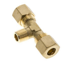 R 1/4'' Macho x 10mm Racor de compresión en T de latón 95 Bar DIN EN 1254-2