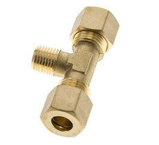 R 1/4'' Macho x 10mm Racor de compresión en T de latón 95 Bar DIN EN 1254-2