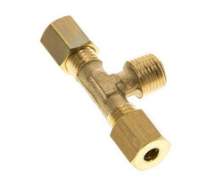 R 1/8'' Macho x 4mm Racor de compresión en T de latón 150 Bar DIN EN 1254-2