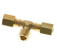 R 1/8'' Macho x 4mm Racor de compresión en T de latón 150 Bar DIN EN 1254-2