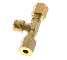 R 1/8'' Macho x 4mm Racor de compresión en T de latón 150 Bar DIN EN 1254-2