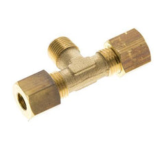 R 1/8'' Macho x 6mm Racor de compresión en T de latón 150 Bar DIN EN 1254-2
