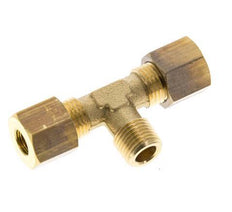 R 1/8'' Macho x 6mm Racor de compresión en T de latón 150 Bar DIN EN 1254-2