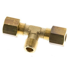 R 1/8'' Macho x 6mm Racor de compresión en T de latón 150 Bar DIN EN 1254-2