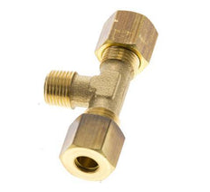 R 1/8'' Macho x 6mm Racor de compresión en T de latón 150 Bar DIN EN 1254-2