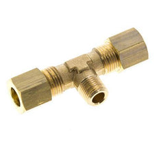 R 1/8'' Macho x 8mm Racor de compresión en T de latón 135 Bar DIN EN 1254-2