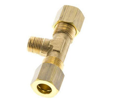 R 1/8'' Macho x 8mm Racor de compresión en T de latón 135 Bar DIN EN 1254-2