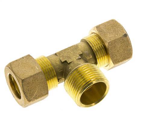 R 3/4'' Macho x 18mm Racor de compresión en T de latón 67 Bar DIN EN 1254-2