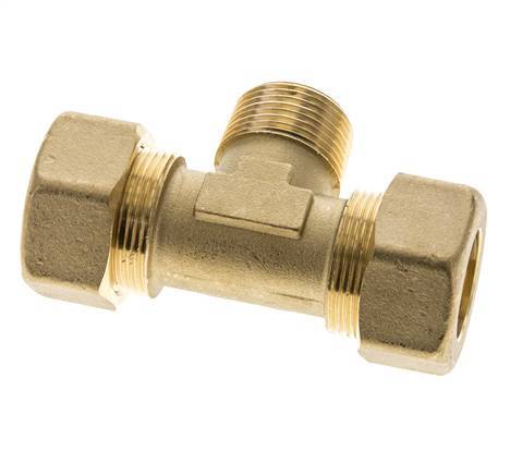 R 3/4'' Macho x 22mm Racor de compresión en T de latón 54 Bar DIN EN 1254-2