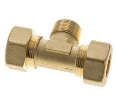 R 3/4'' Macho x 22mm Racor de compresión en T de latón 54 Bar DIN EN 1254-2