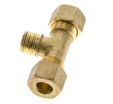 R 3/8'' Macho x 12mm Racor de compresión en T de latón 75 Bar DIN EN 1254-2
