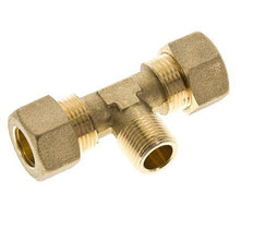 R 3/8'' Macho x 14mm Racor de compresión en T de latón 89 Bar DIN EN 1254-2