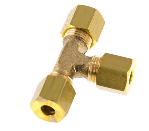 racor de compresión en T de latón de 5 mm 150 bar DIN EN 1254-2