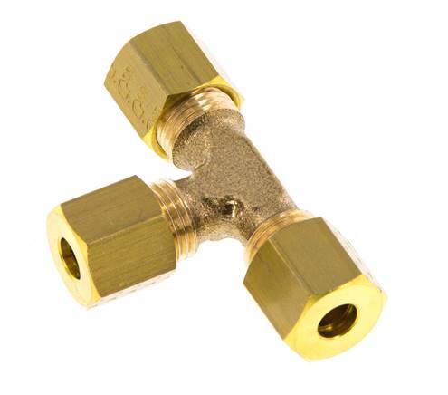 racor de compresión en T de latón de 5 mm 150 bar DIN EN 1254-2