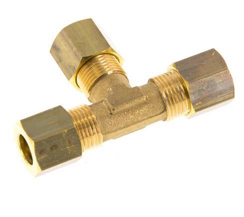 racor de compresión en T de latón de 8mm 135 Bar DIN EN 1254-2