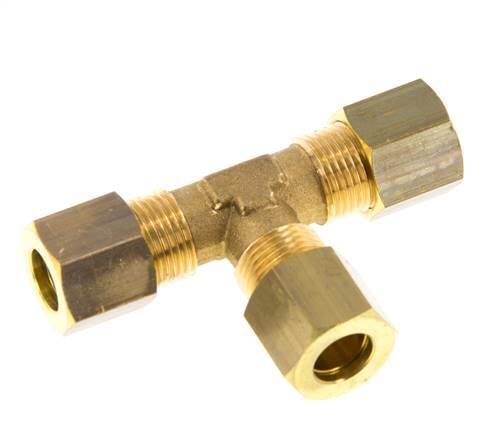 racor de compresión en T de latón de 8mm 135 Bar DIN EN 1254-2