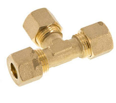 racor de compresión en T de latón de 10mm 95 Bar DIN EN 1254-2