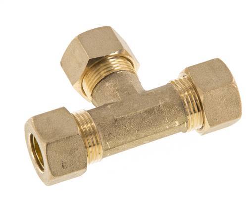 accesorio de compresión en T de latón de 14 mm 89 bar DIN EN 1254-2