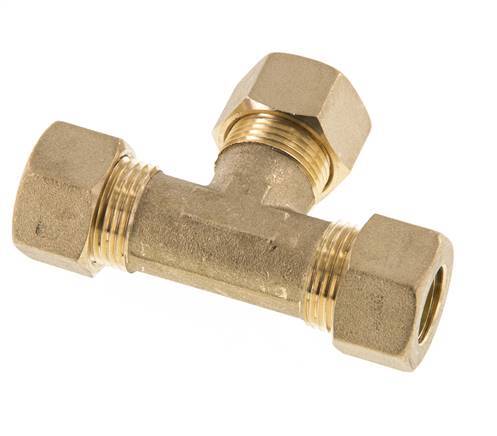 accesorio de compresión en T de latón de 14 mm 89 bar DIN EN 1254-2