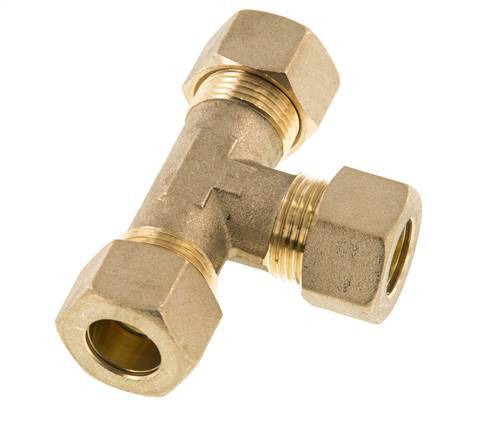 accesorio de compresión en T de latón de 14 mm 89 bar DIN EN 1254-2