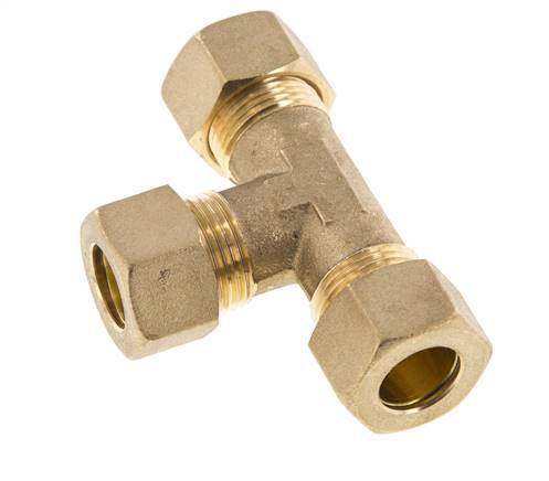 accesorio de compresión en T de latón de 14 mm 89 bar DIN EN 1254-2