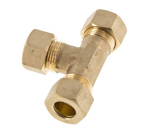 accesorio de compresión en T de latón de 14 mm 89 bar DIN EN 1254-2