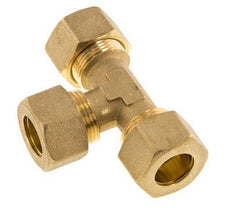 racor de compresión en T de latón de 16 mm 76 bar DIN EN 1254-2