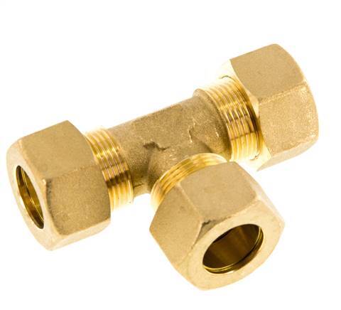 racor de compresión en T de latón de 18 mm 67 bar DIN EN 1254-2