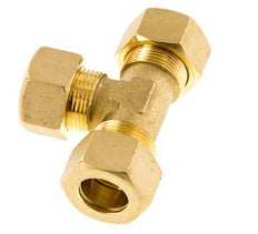 racor de compresión en T de latón de 18 mm 67 bar DIN EN 1254-2