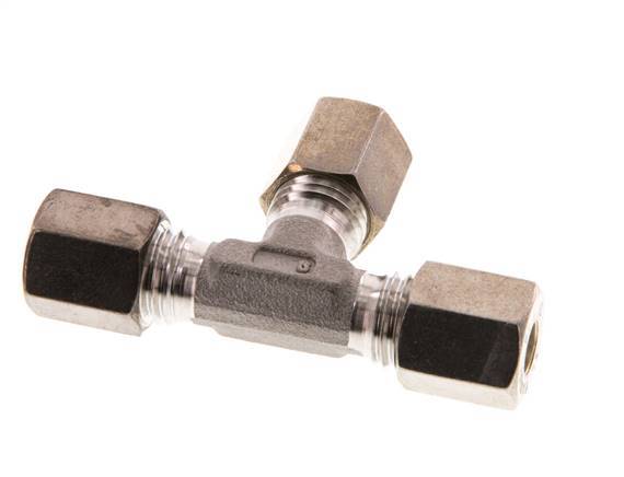 accesorio de compresión en T de acero inoxidable 6L 315 Bar DIN 2353