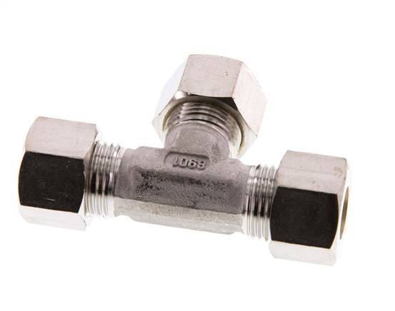 accesorio de compresión en T de acero inoxidable 12L 315 Bar DIN 2353