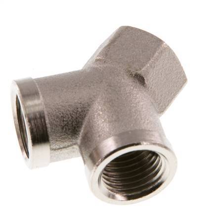 G 1/4'' Nickel plated Brass Y-Piece 16 Bar [2 Pieces]