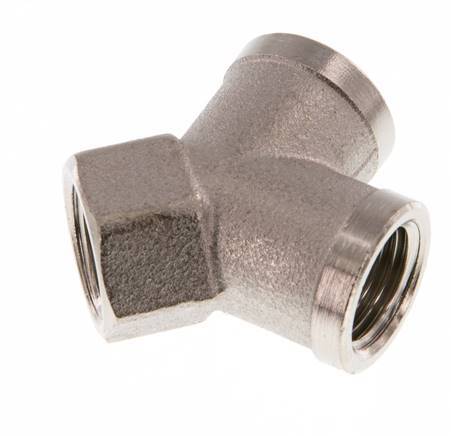 G 1/4'' Nickel plated Brass Y-Piece 16 Bar [2 Pieces]