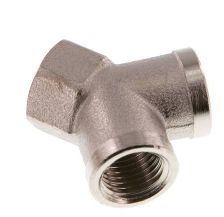 G 1/4'' Nickel plated Brass Y-Piece 16 Bar [2 Pieces]