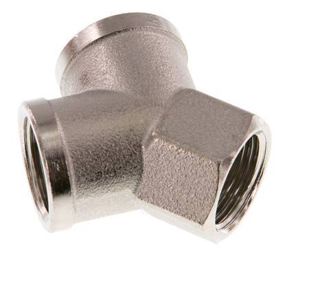 G 3/8'' Latón Niquelado Pieza en Y 16 Bar