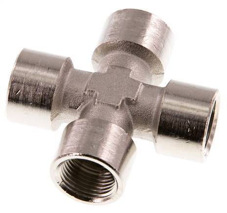 G 3/8'' HembraCruz de latón niquelado 16 Bar