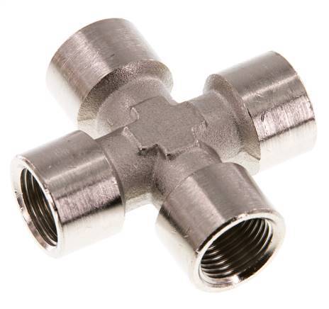 G 3/8'' HembraCruz de latón niquelado 16 Bar