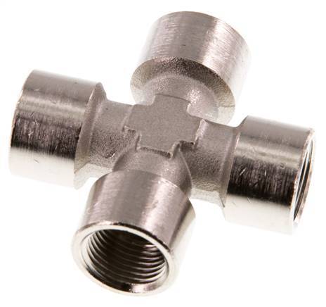 G 3/8'' HembraCruz de latón niquelado 16 Bar