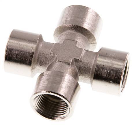 G 3/8'' HembraCruz de latón niquelado 16 Bar
